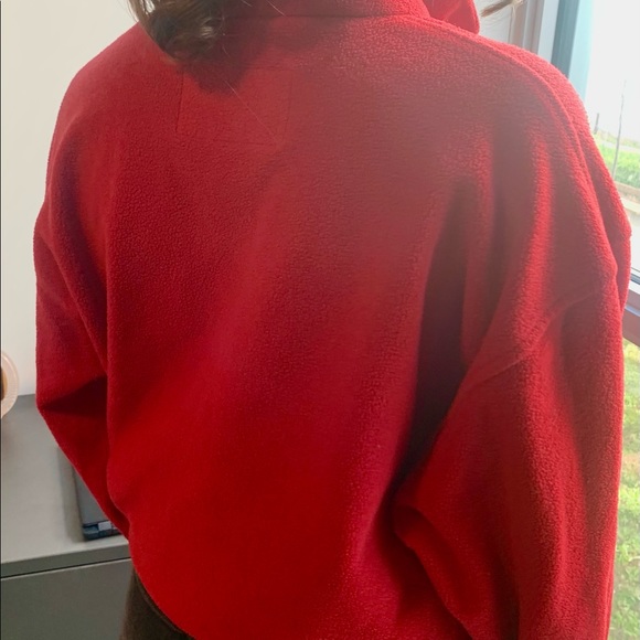 Red 3/4 zip pullover - Picture 2 of 2